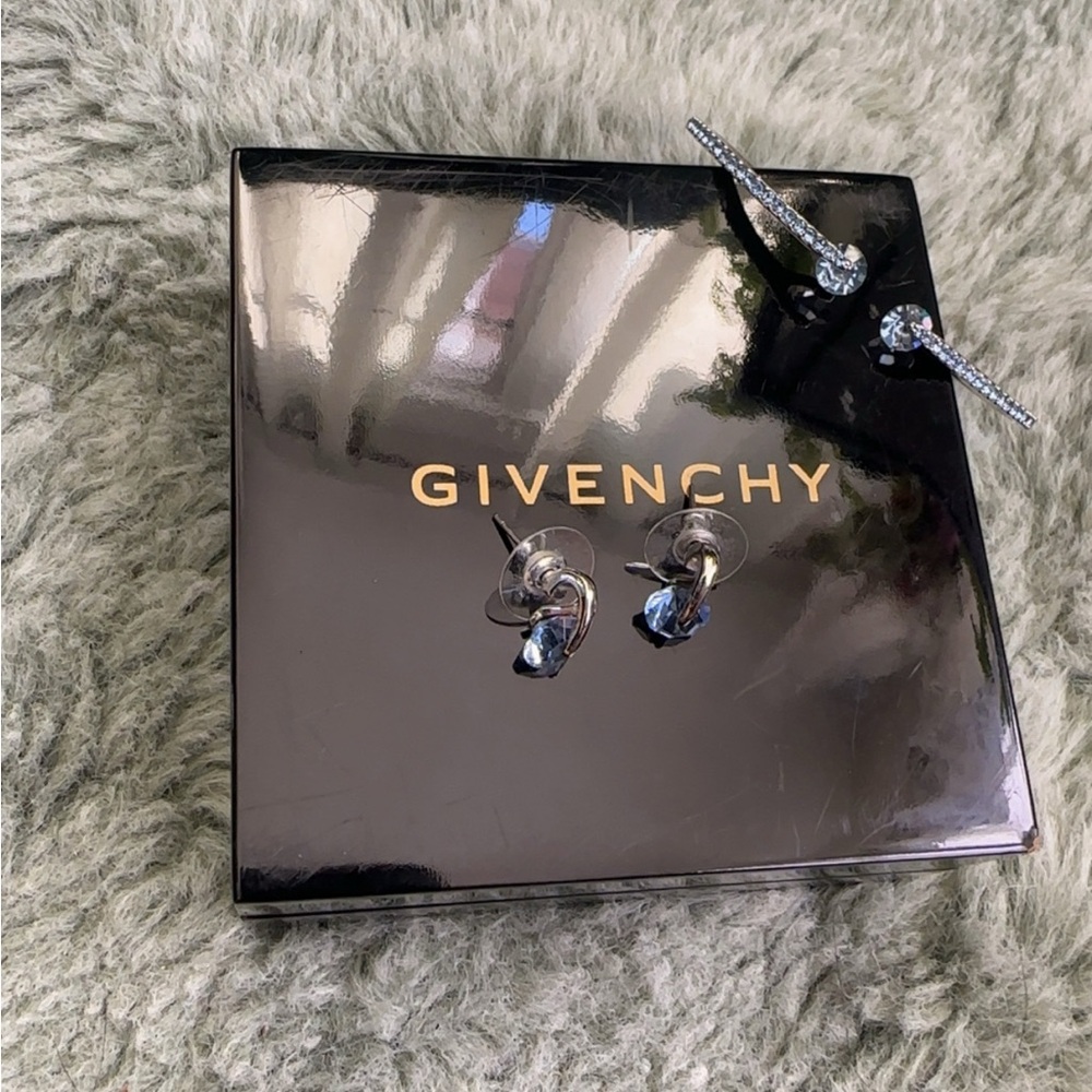 Givenchy Silver and Crystal Earrings